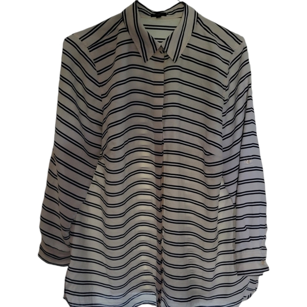 Womens Talbots Navy/White Striped shirt